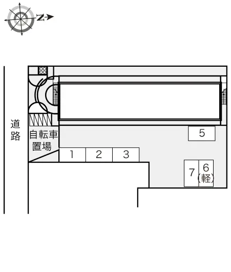 ★手数料０円★大東市中垣内１丁目　月極駐車場（LP）